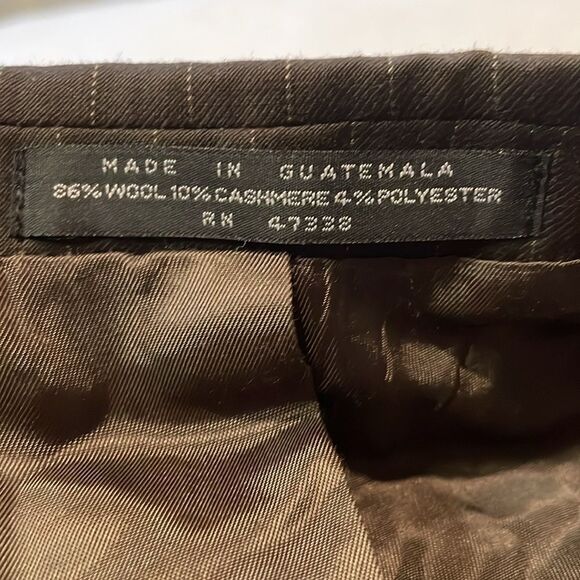 Jones New York Collection- Wool & Cashmere Blend Brown Sportcoat Blazer Size 46R - Picture 3 of 10